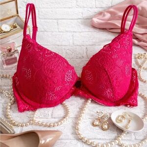 Victorias Secret 32c Very Sexy Lace Push Up Pink